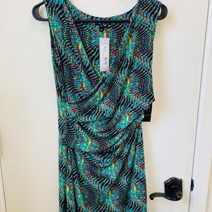 Maggie Dot Print Faux Wrap Dress